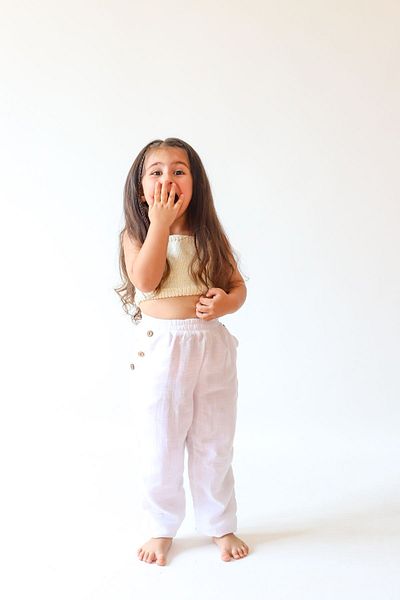 Botex Pantaloni unisex pentru copii de muselină