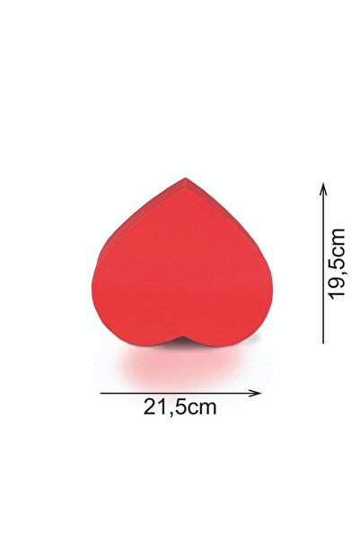 BYM AMBALAJ Yılbaşı Sevdiklerinize Özel Kalpli Kutu (21,5x19,5x7 )