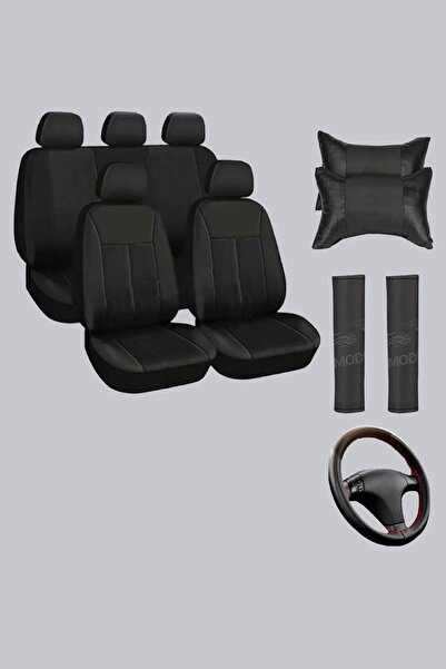Modern Garaj غطاء مقعد كيا ريو، سيد، سيفيا، سيراتو، وسادة رقبة كيا، وسادة حزام، غطاء عجلة القيادة