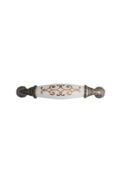 Damla Porcelain Handle Copper 96 Mm