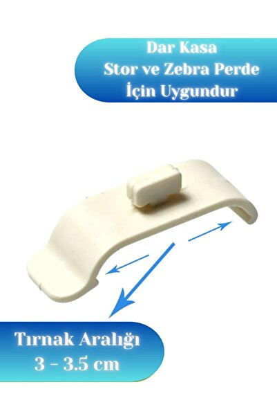 özbereketyapimarket Stor Zebra Perde Pratik 3.5 Cm Kornişe Takma Aparatı Küçü...