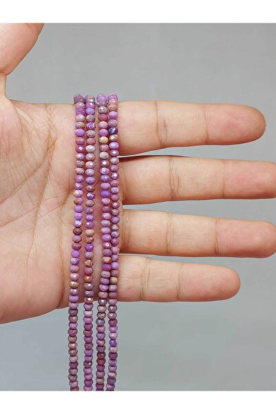 Yasamtohumu 9 см дълъг ред от камък лепидолит - 2,5*3,5 мм (51250)