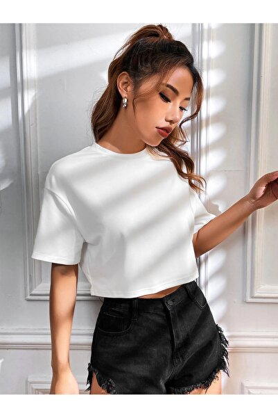 MODAVİBE Tricou Crop pentru femei Moda Vivibe