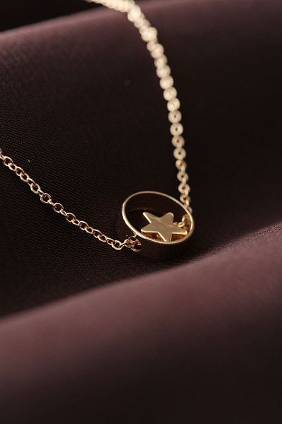 Skygo Shopzum Star Figured Women's Necklace Inside Plate Ring