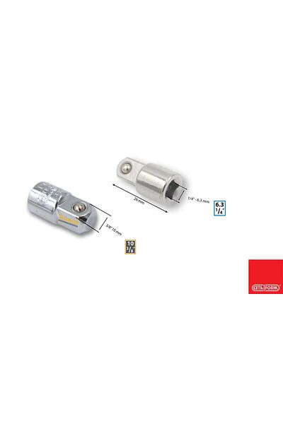 CETA FORM 1/4" E riser SoCket Adapter - Den 3/8" C01-92