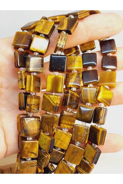 Yasamtohumu Довжина 9 см! Камінь «око тигра» — квадратний з боковими виїмками...