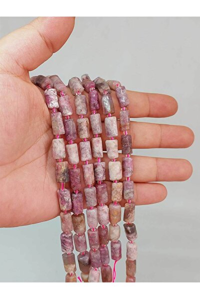Yasamtohumu 9cm dug turmalinski kamen - 7x12mm četvrtina niza (49948)