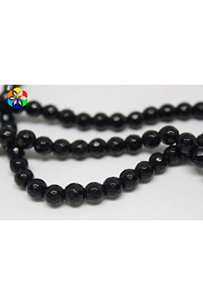 Yasamtohumu Sjajni fasetirani kroj oniks kamen - 9cm dugačka četvrtina niti