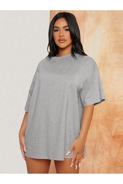 MODAVİBE Unisex Oversize T-Shirt - Με λαιμόκοψη ποδηλάτου, Modavibe Γυναικείο