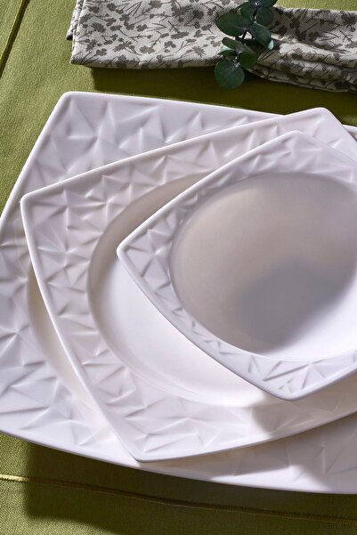 Güral Porselen Vivente 24 Parça 6 Kişilik Bone Yemek Takımı