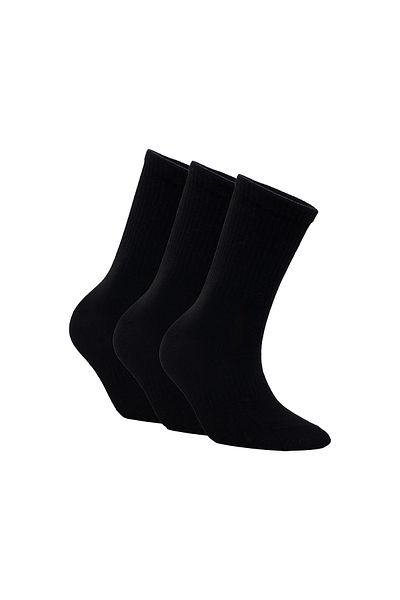 George Phoenix Чорапи Cloud Socks - Дълги спортни чорапи до глезена, черни, 3 чифта