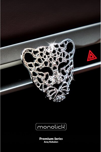 Monolick Premium Seri Kristal Baget Taşlı Aslan Araba Oto Klima Petek Kokusu Seti (10 ML LİKİT ESANS)