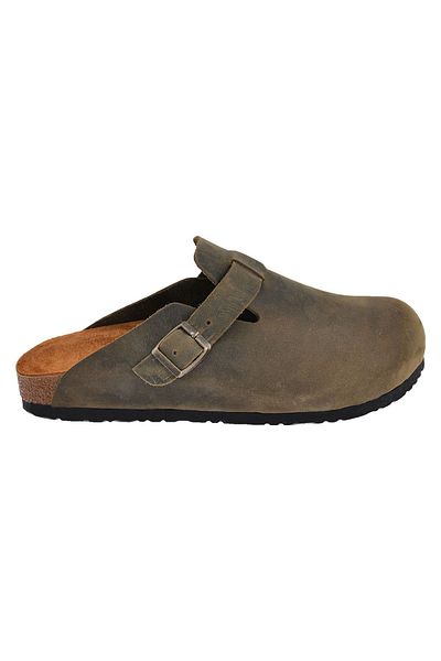 Moosefield Papuci de interior unisex kaki din piele naturală