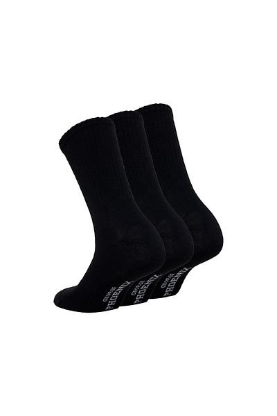 George Phoenix Чорапи Cloud Socks - Дълги спортни чорапи до глезена, черни, 3 чифта