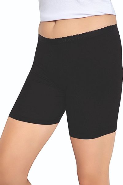 LÜXDRM 2 Pieces, Bamboo Fabric, Crotched Battalian, Lycra Mini Tights 3003 Black