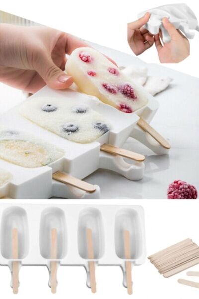 ÇELİK OUTLET Magnum Silikon Dondurma Kalıbı 4 Lü Büyük