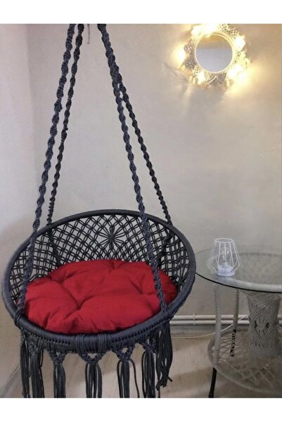 Hümasalıncak Koyu Gri Makrome Salıncak