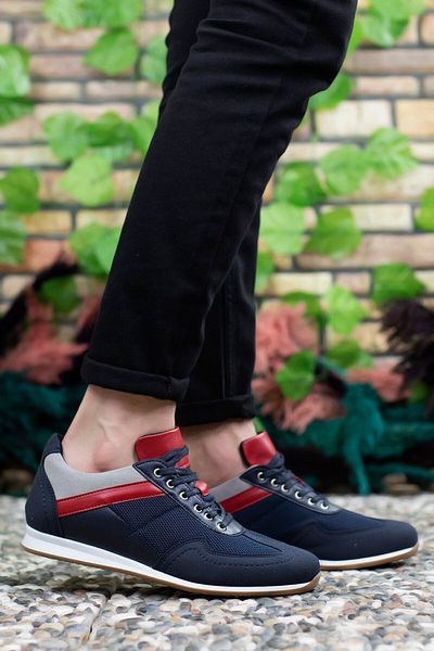 Riccon Ανδρικά αθλητικά παπούτσια Navy Blue White Red0012828