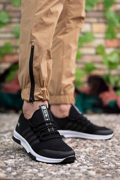 Riccon Unisex černé a bílé tenisky00122030