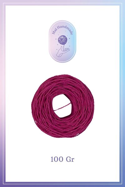 Mai Handmade Örgü ip Sarılmış Kağıt ip 100 Gr Fuşya
