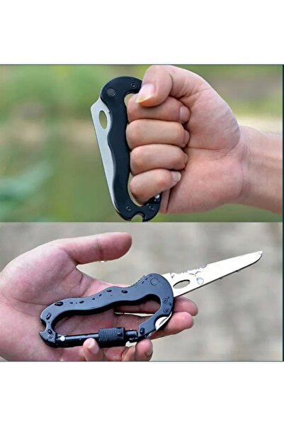 nuhtactical Karabina Çok Amaçlı Alet 5'i 1 Arada / Çelik Karabina Bıçak Torna...