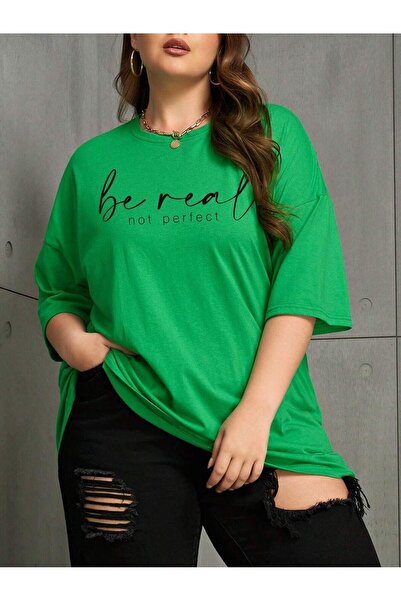 MODAVİBE Tricou de damă mărime mare - Mărime medie, Imprimat, Modavibe