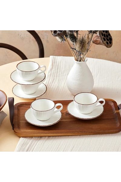 Karaca Rhine Kaffeetassen-Set für 4 Personen