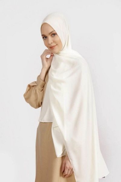 İSTANBULSTYLEMODA Crepe Chiffon Shawl Salmon 210x 75 Flr241433
