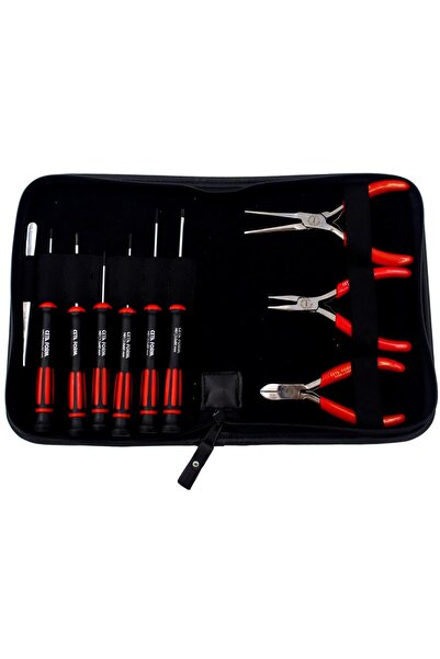 CETA FORM Elektronikçi Pense Seti 10 Parça - Deri Çantalı H30-w10