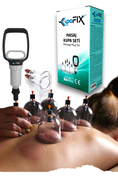 KUPAFİX 5 Li Hacamat, Masaj, Seti Hacamat Kupası Ve Pompası Yeşil