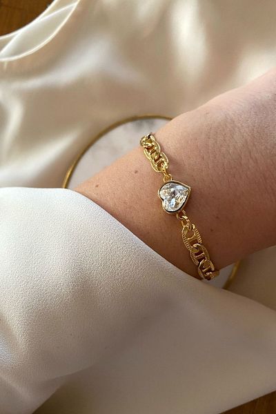 gaila design Heart and Wrist Stone Detailed