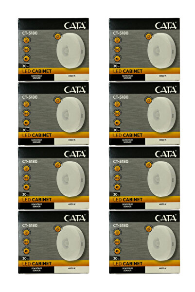 Cata CT-5180 4000k (Günışığı) Mıknatıslı Kabin Led Aydınlatma (8 Adet)