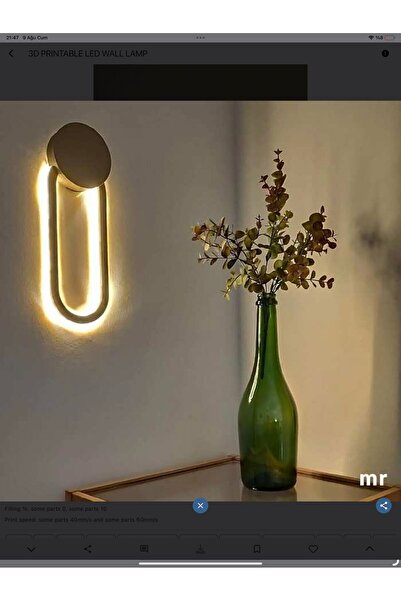 KAMER Led Işıklı Duvar Lambası