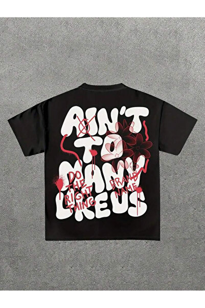 Jose Clothing Tricou oversize imprimat din bumbac organic