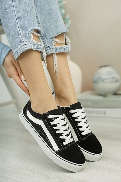 Riccon Unisex Ασπρόμαυρα αθλητικά παπούτσια0012151