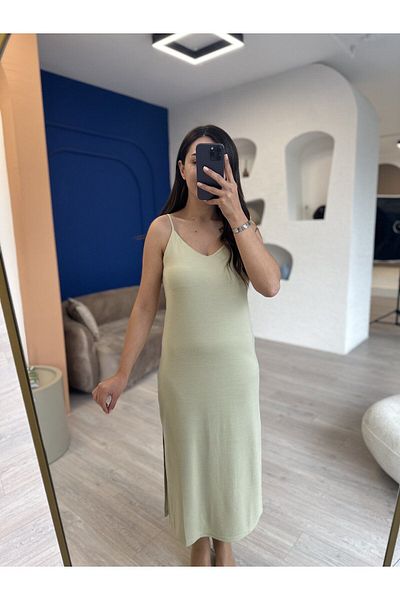 devesta Φόρεμα Water Green Midi Strap