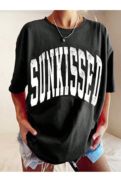 Jose Clothing Tricou oversize imprimat din bumbac organic