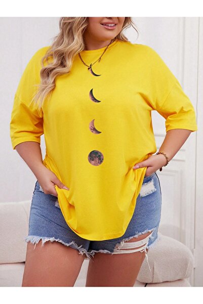 MODAVİBE Femei Mărimi Mari - Tricou la modă cu imprimeu