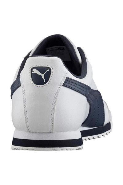 Puma Ρώμη Basic 353572   04 - Ανδρικά καθημερινά λευκά μπλε ναυτικά παπούτσια