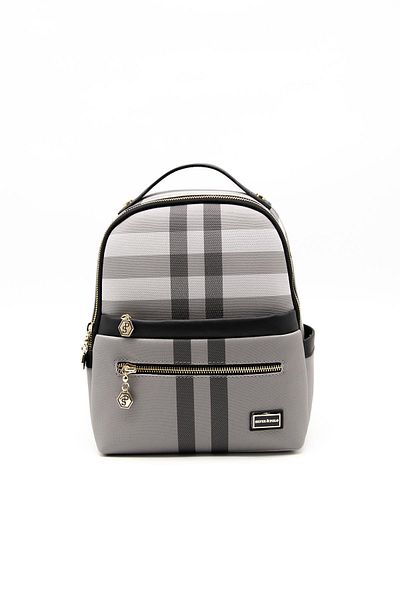 Silver Polo Sp1061 Model Gray and Black Women's Backpack