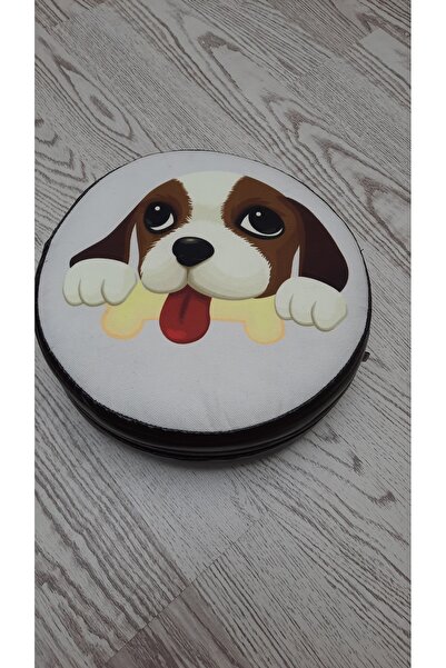 Papuli Yuvarlak Hayvan Figürlü Çocuk Minderi 30x30x10 Boyut