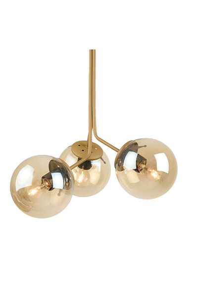 Apliqa 70 cm Honey Glass Chandelier - Antique Set of 3