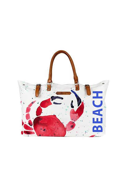 ANEMOSS Strandtasche mit Krabbenmotiv