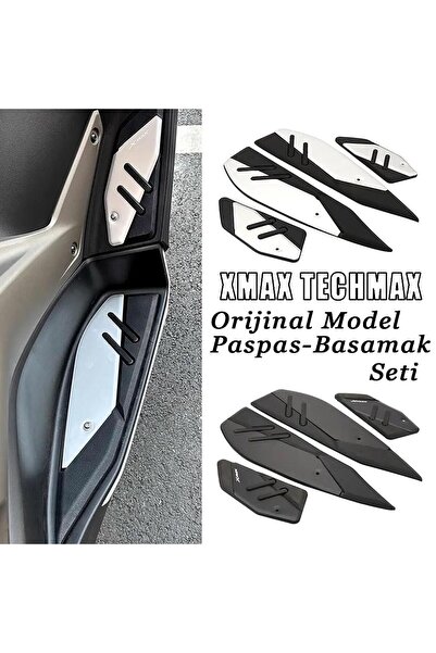 YSGMOTOPARTS Xmax Techmax 250-300 2024-2025 Paspas Basamak Seti 4 Lü Gümüş Gri