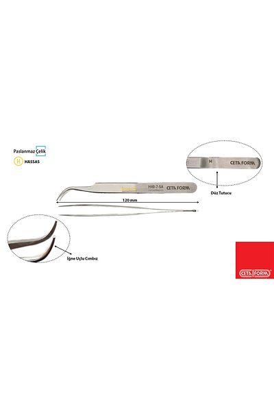 CETA FORM 120mm Curved Needle Tip Tweezers H40-7-sa