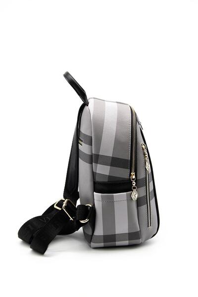 Silver Polo Sp906 Model Gray and Black Women's Backpack