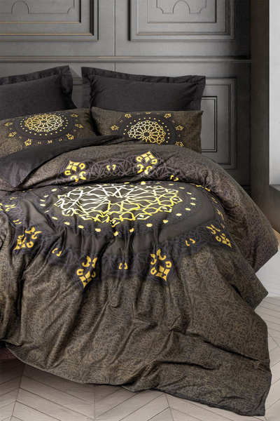 Cotton Box Palace Satin - Set cuvertură dublă, Togay Antracit