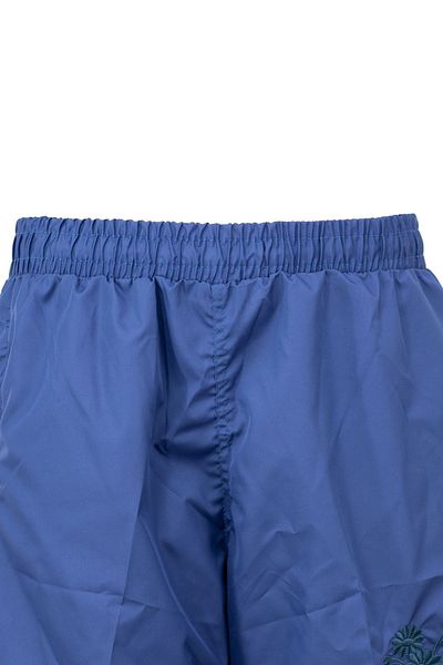 Oppland Pantaloni scurți de baie brodați pentru femei - talie elastică, buzunare cu șireturi, țesătură confortabilă hidrofugă