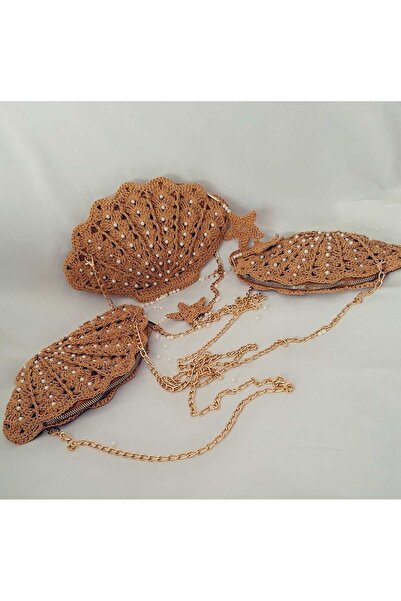 Mercury Accessory İstiridye Midye İncili Omuz Çantası