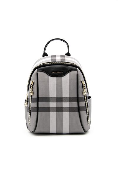 Silver Polo Sp906 Model Gray and Black Women's Backpack